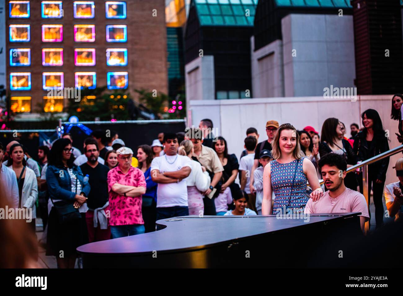 Montreal, Canada - 3 luglio 2024: Festival jazz presso Place des Arts di Montreal Foto Stock