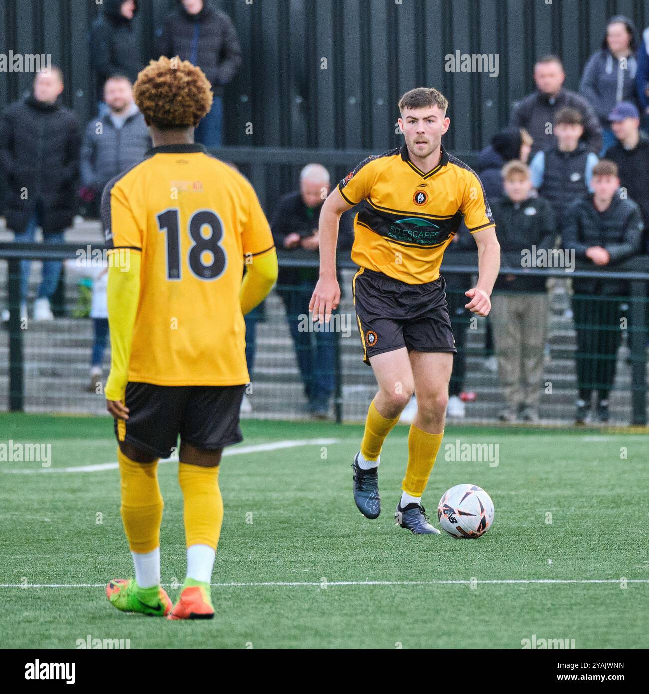 Rushall Olympic contro Peterborough Sports (qualificazione al quarto turno di fa Cup) Foto Stock