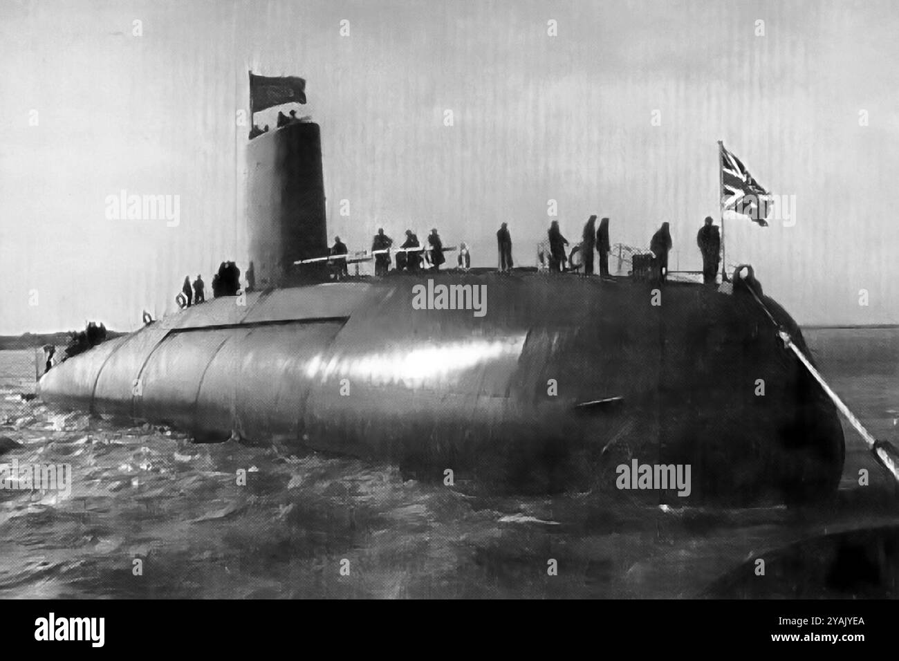 HMS Dreadnought. Fotografia del primo sottomarino britannico a propulsione nucleare, HMS Dreadnought, 1960 Foto Stock