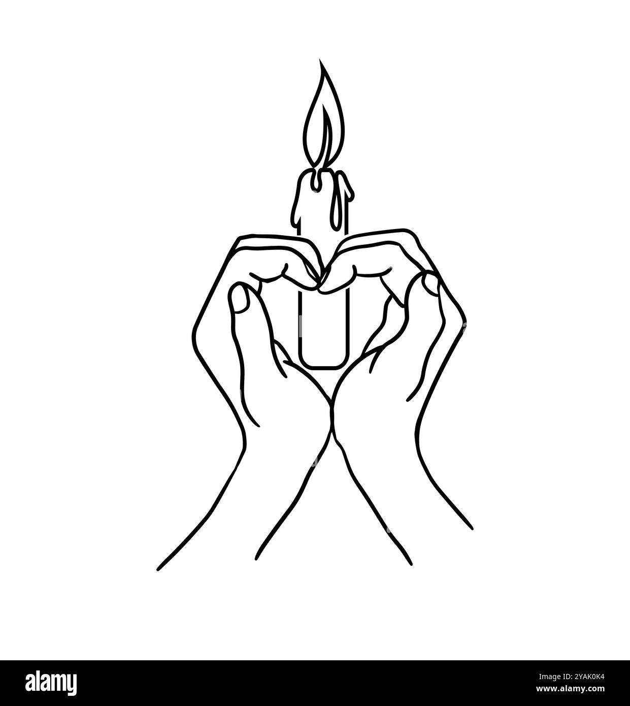 Candela nelle mani preghiera. Un simbolo religioso di fede in Dio. disegnato a mano. Non ai, illustrazione vettoriale Illustrazione Vettoriale Candela nelle mani preghiera. Un simbolo religioso di fede in Dio. disegnato a mano. Non ai, illustrazione vettoriale Illustrazione Vettoriale