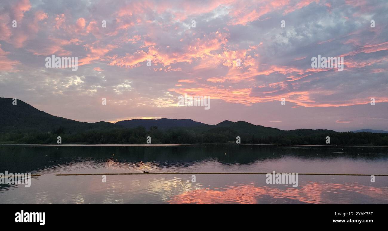 Banyoles Sunset Foto Stock