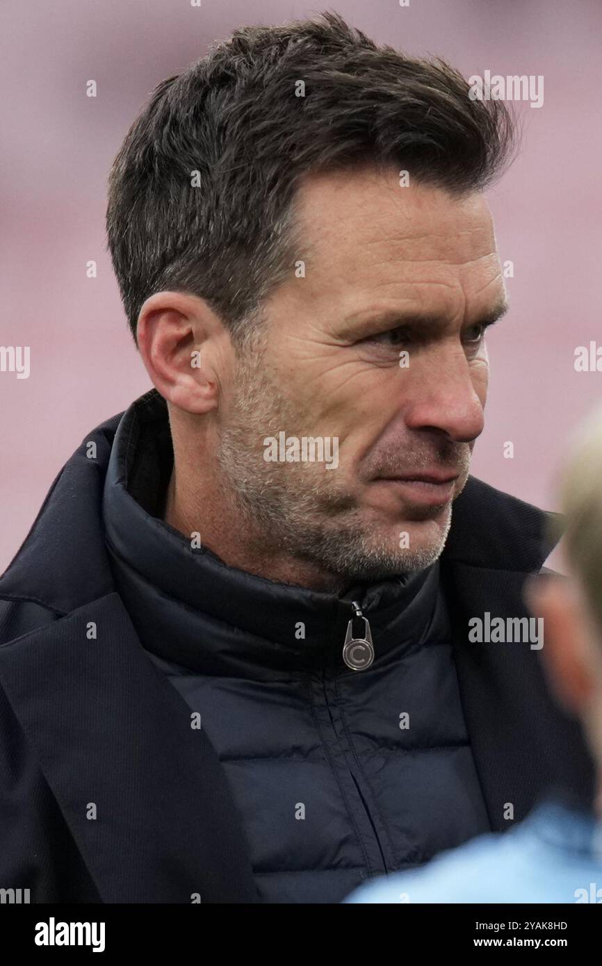 Liverpool FC vs Manchester City FC Barclays Womens Super League ANFIELD STADIUM INGHILTERRA 13 OTTOBRE 2024 Gareth Taylor durante la partita di Barclays Women's Super League tra Liverpool FC e Manchester City FC all'Anfield Stadium il 13 ottobre 2024 a Liverpool in Inghilterra. Foto Stock