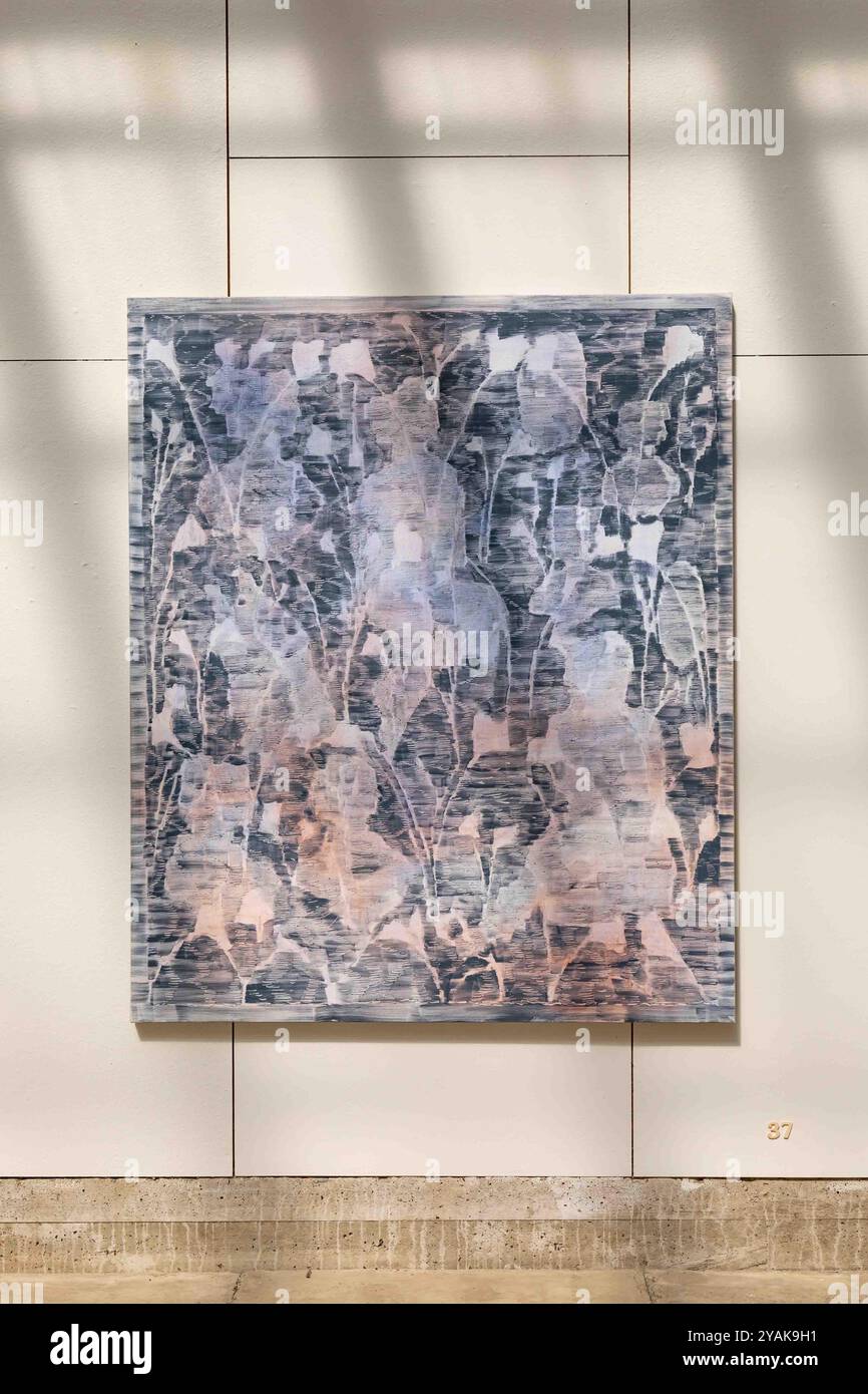 Silmäillen o a vista, dipinto di Eveliina Hämäläinen alla mostra estiva Havainto di Taidekeskus Purnu ad Orivesi, Finlandia Foto Stock