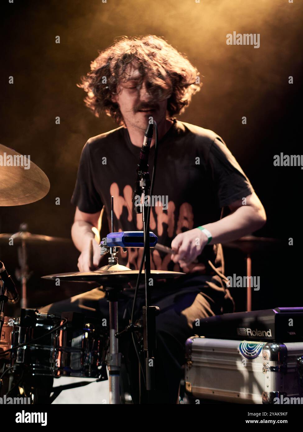 Los Sara Fontan durante il loro concerto al Paral·lel 62, Barcellona, Spagna. Foto di Mariano Anton. Foto Stock