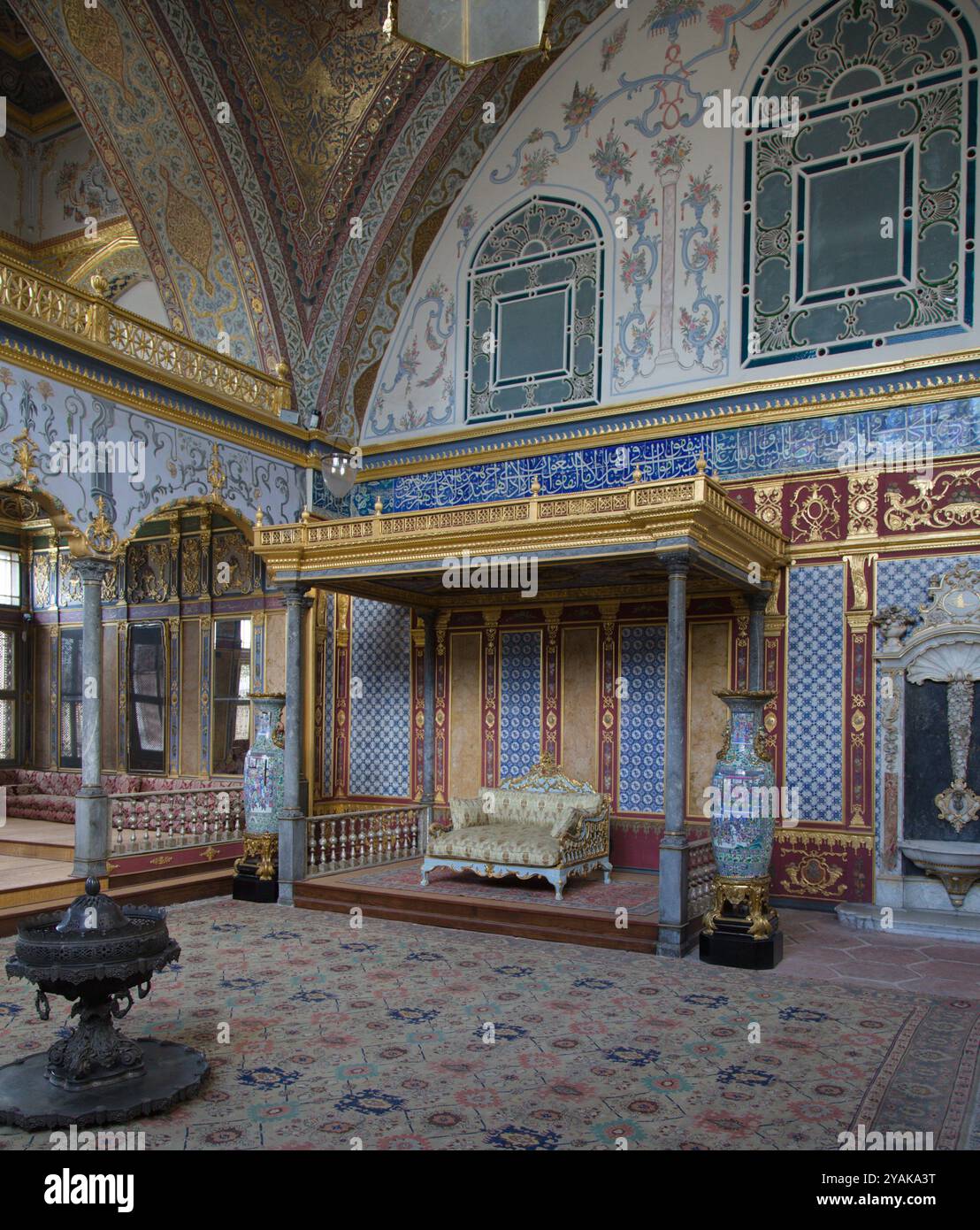 Türkiye, Turchia, Istanbul, Palazzo Topkapi, Harem, la sala Imperiale, Foto Stock