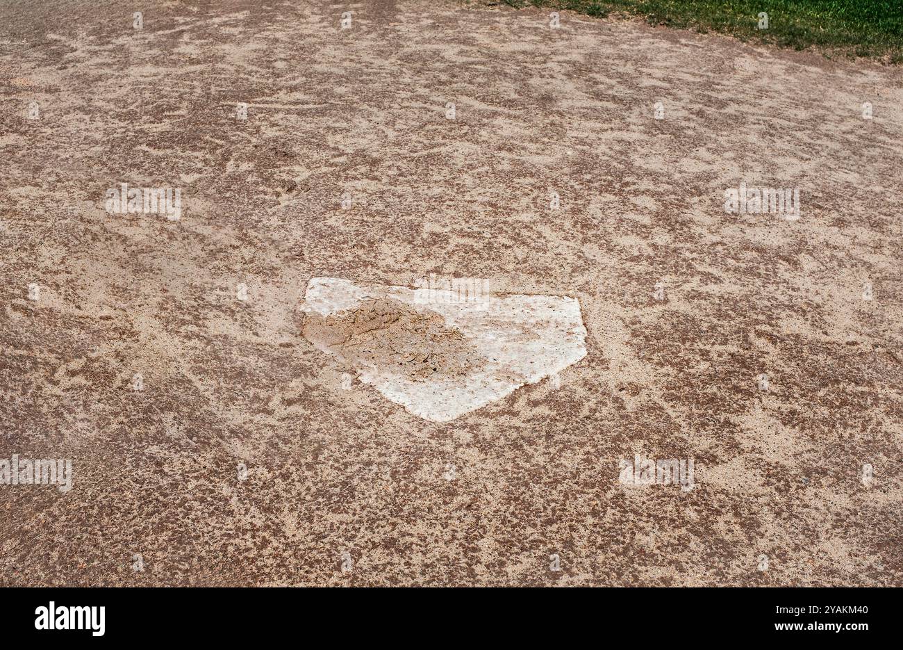 Piatto di casa sul campo da baseball Foto Stock