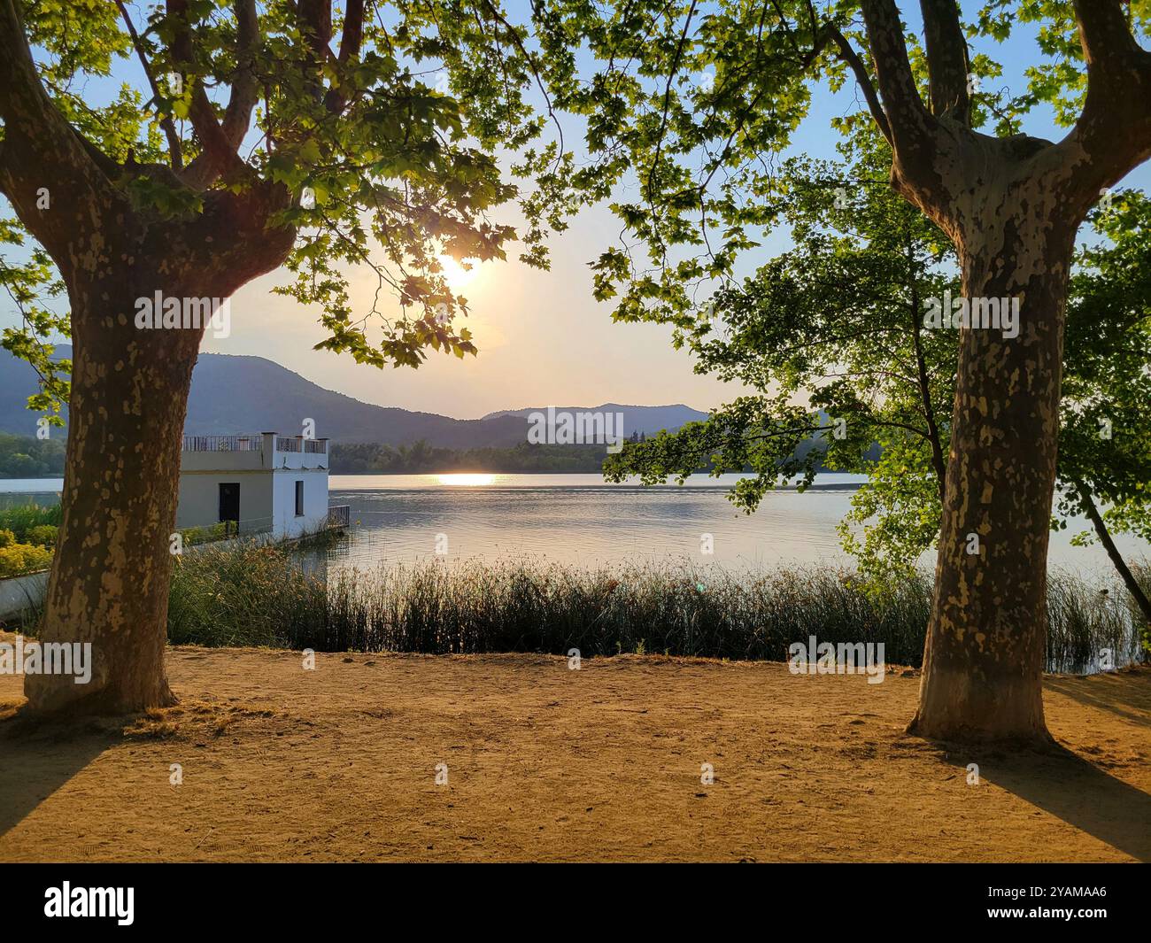 Lago di Banyoles - Immagine stock catturata con smartphone