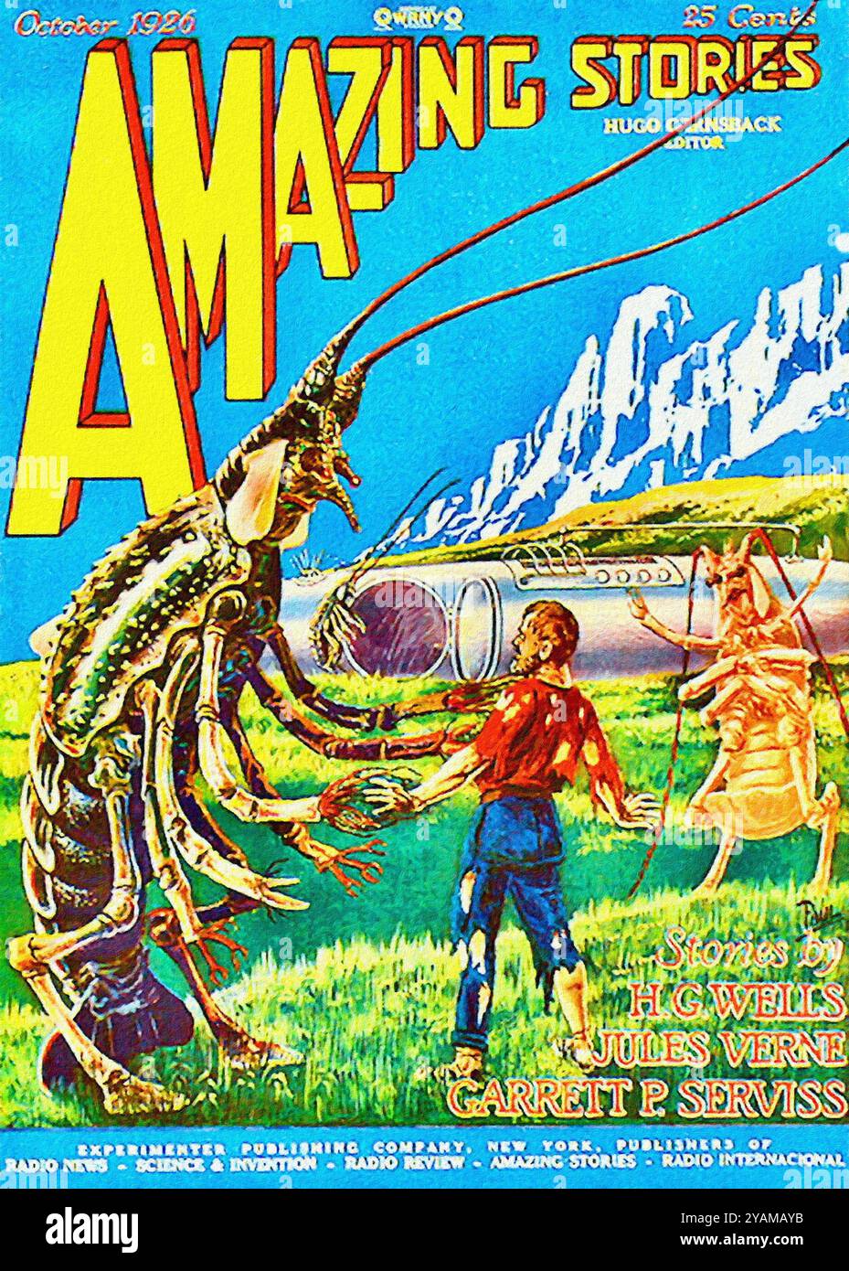 Amazing Stories Vol 1 # 7 ottobre 1926. Foto Stock