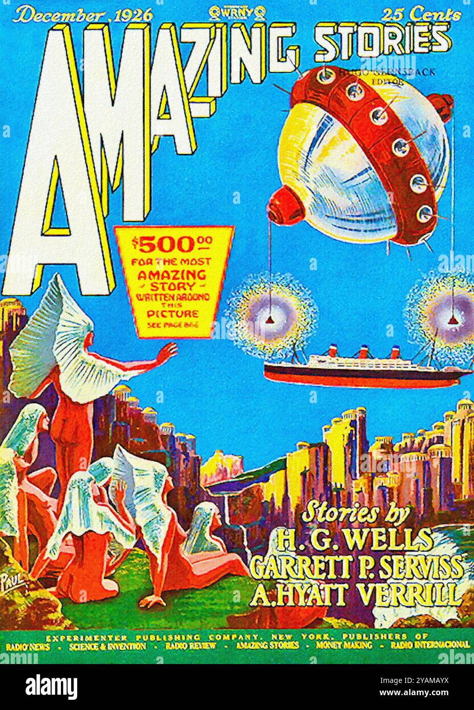 Amazing Stories Vol 1 # 9 dicembre 1926. Foto Stock