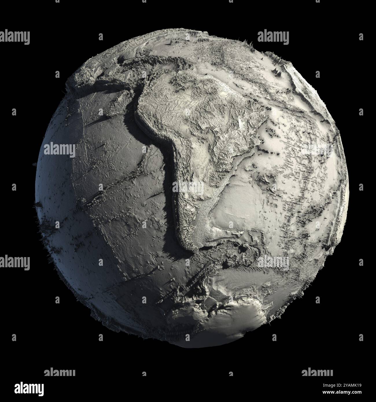 Pianeta morto Terra senza acqua, la catastrofe ecologica globale, una fantastica ipotesi del futuro Foto Stock