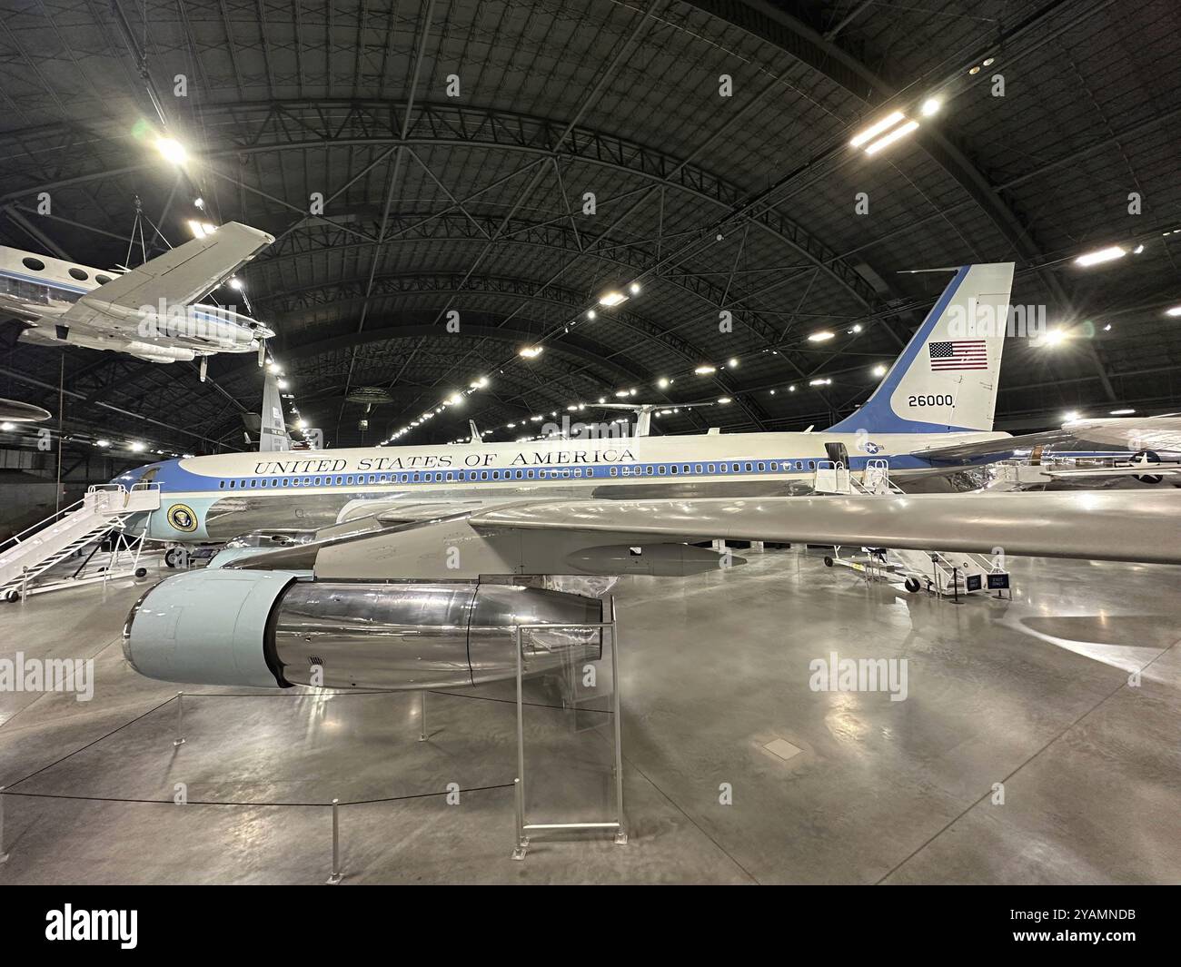 24 maggio 2023-Dayton, OH: SAM 26000 Presidential Boeing VC-137C in mostra al National Museum of the United States Air Force Foto Stock