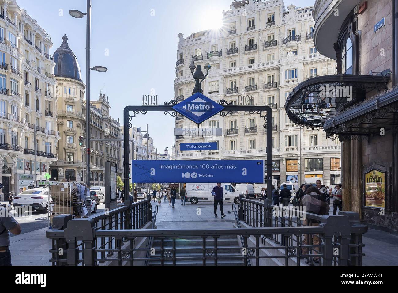 Metropolitana di Madrid: Il transito rapido della capitale spagnola, il 14° più lungo al mondo, si estende per 293 km Rapida espansione dal '95 al '07, tra le aziende in più rapida crescita a livello mondiale Foto Stock