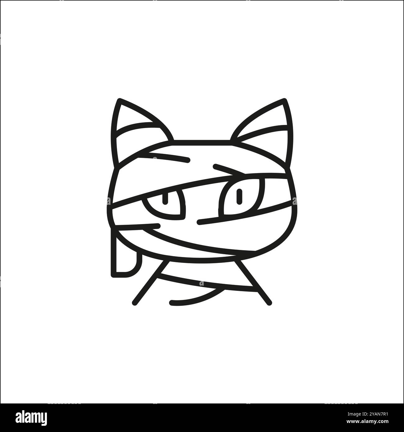 Icona Mummy Cat Illustrazione Vettoriale