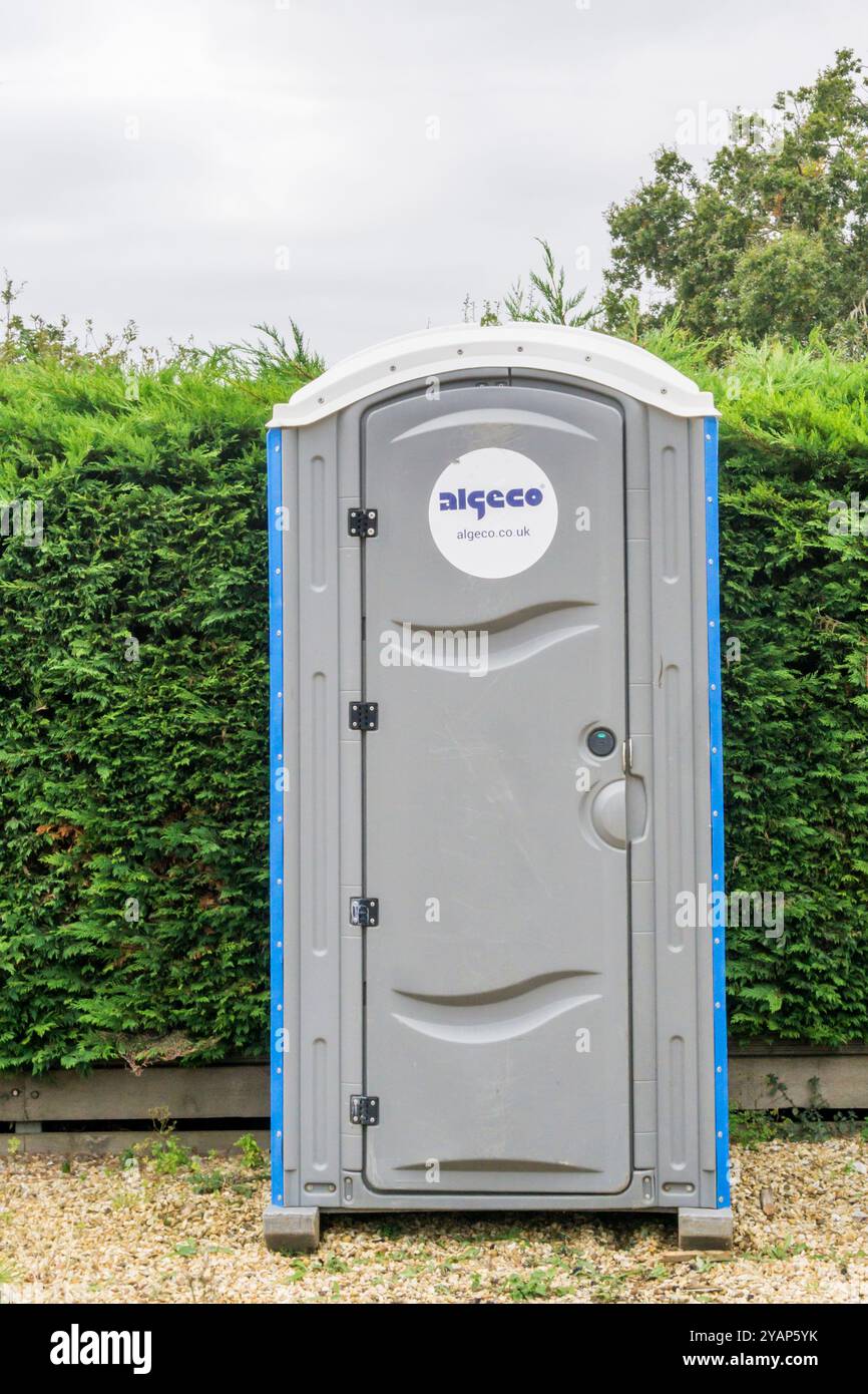Un WC portatile algeco. Foto Stock