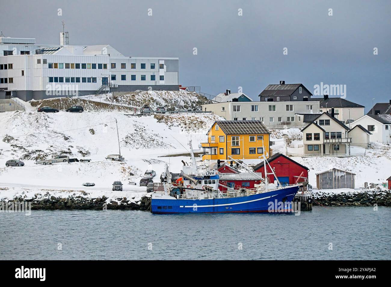 Honningsvag, Norvegia settentrionale Foto Stock