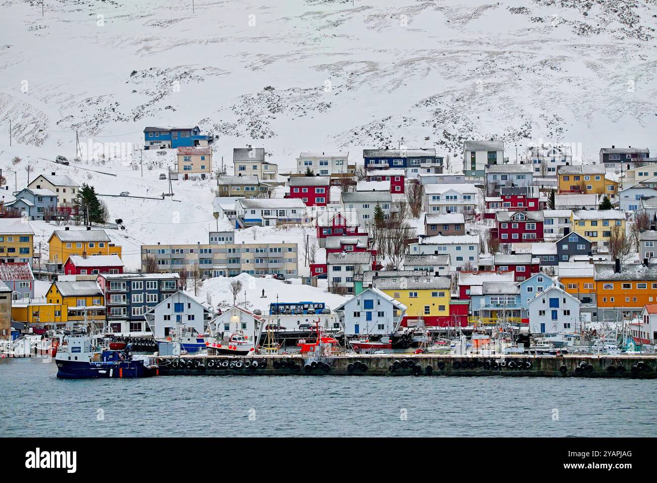 Honningsvag, Norvegia settentrionale Foto Stock