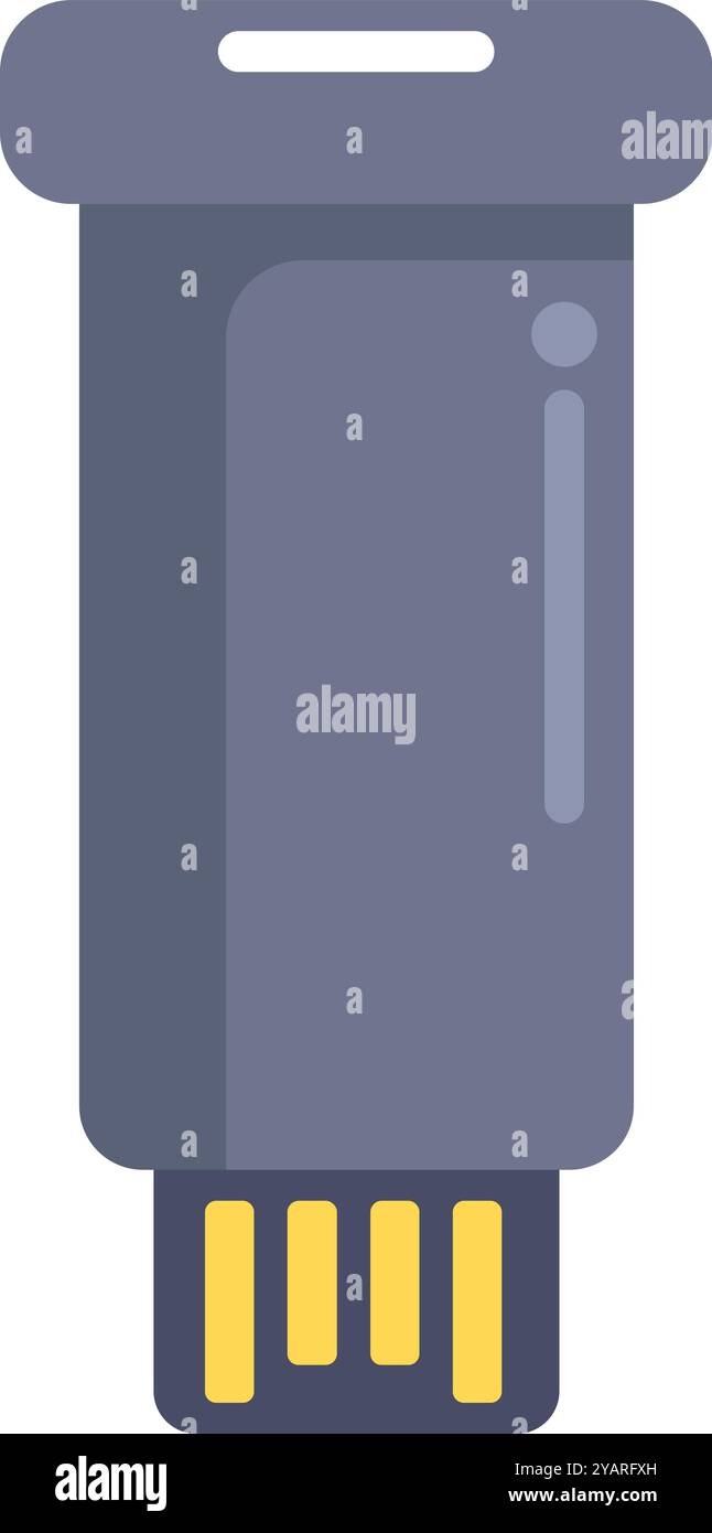 Questa elegante e moderna icona di unità flash usb rappresenta un modo pratico e affidabile per memorizzare e trasferire informazioni digitali Illustrazione Vettoriale