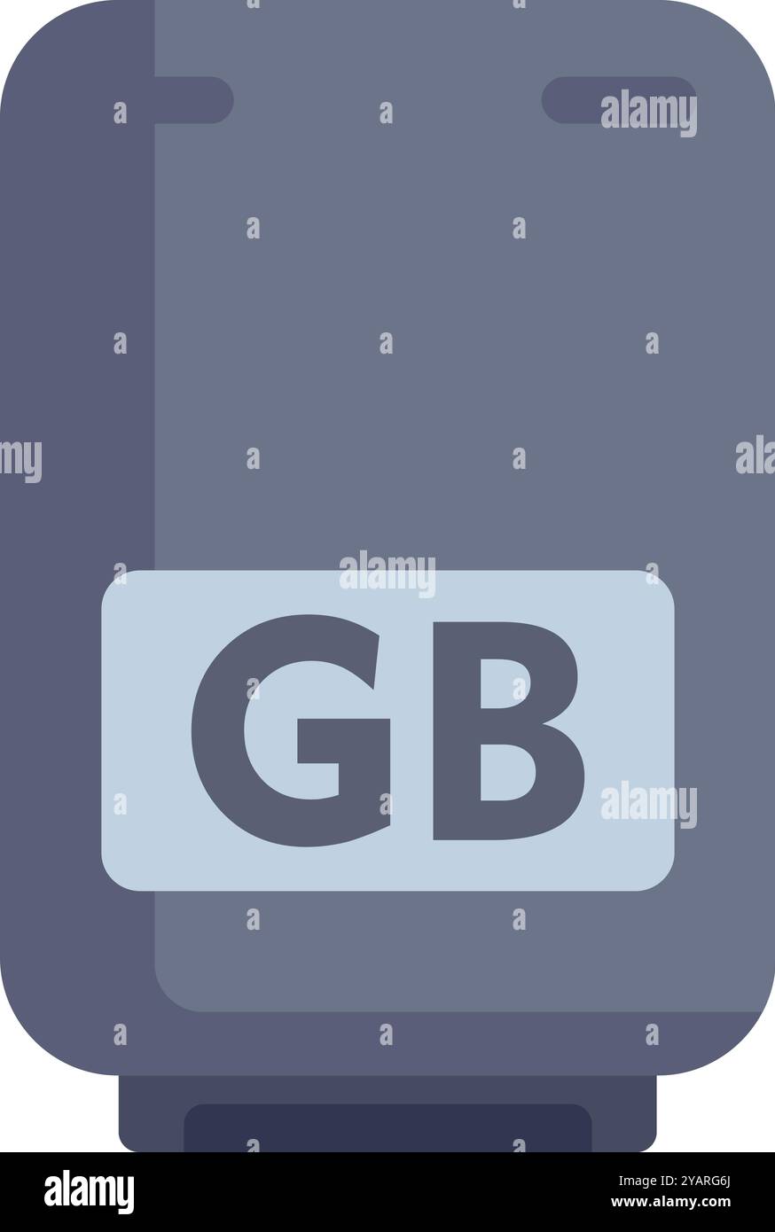 Lo smartphone sta ricevendo una scheda sim con il prefisso nazionale gb per la rete mobile Illustrazione Vettoriale