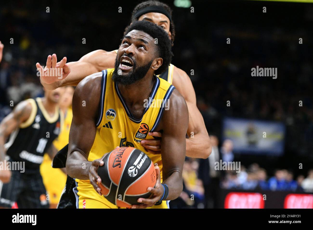 Trevion Williams (ALBA Berlin, #50) GER, ALBA Berlin V Lyon-Villeurbanne, basket, EuroLeague, Saison 2024/2025, 3. Spieltag, 15.10.2024 foto: Eibner-Pressefoto/Ryan Sleiman Foto Stock