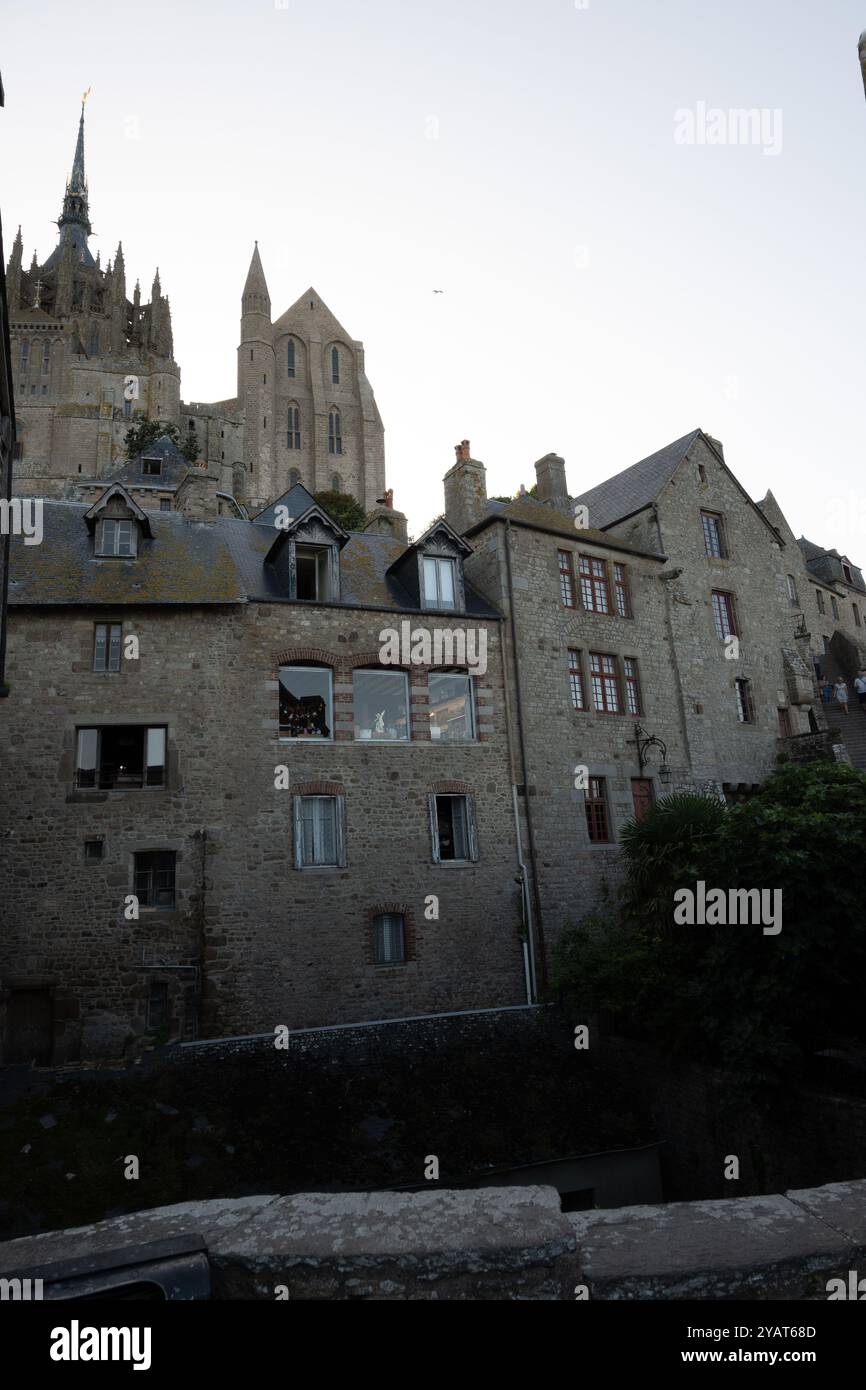 Abbazia di Mont Saint-Michel, "la Merveille", Normandia, Francia Foto Stock