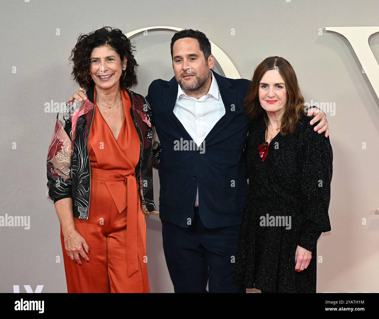 LONDRA, REGNO UNITO. 15 ottobre 2024. Amanda Posey, Ben Taylor, Finola Dwyer partecipa a "Joy", headline Gala al BFI London Film Festival 2024 al BFI Southbank di Londra, Regno Unito. (Foto di 李世惠/SEE li/Picture Capital) credito: Vedi li/Picture Capital/Alamy Live News Foto Stock