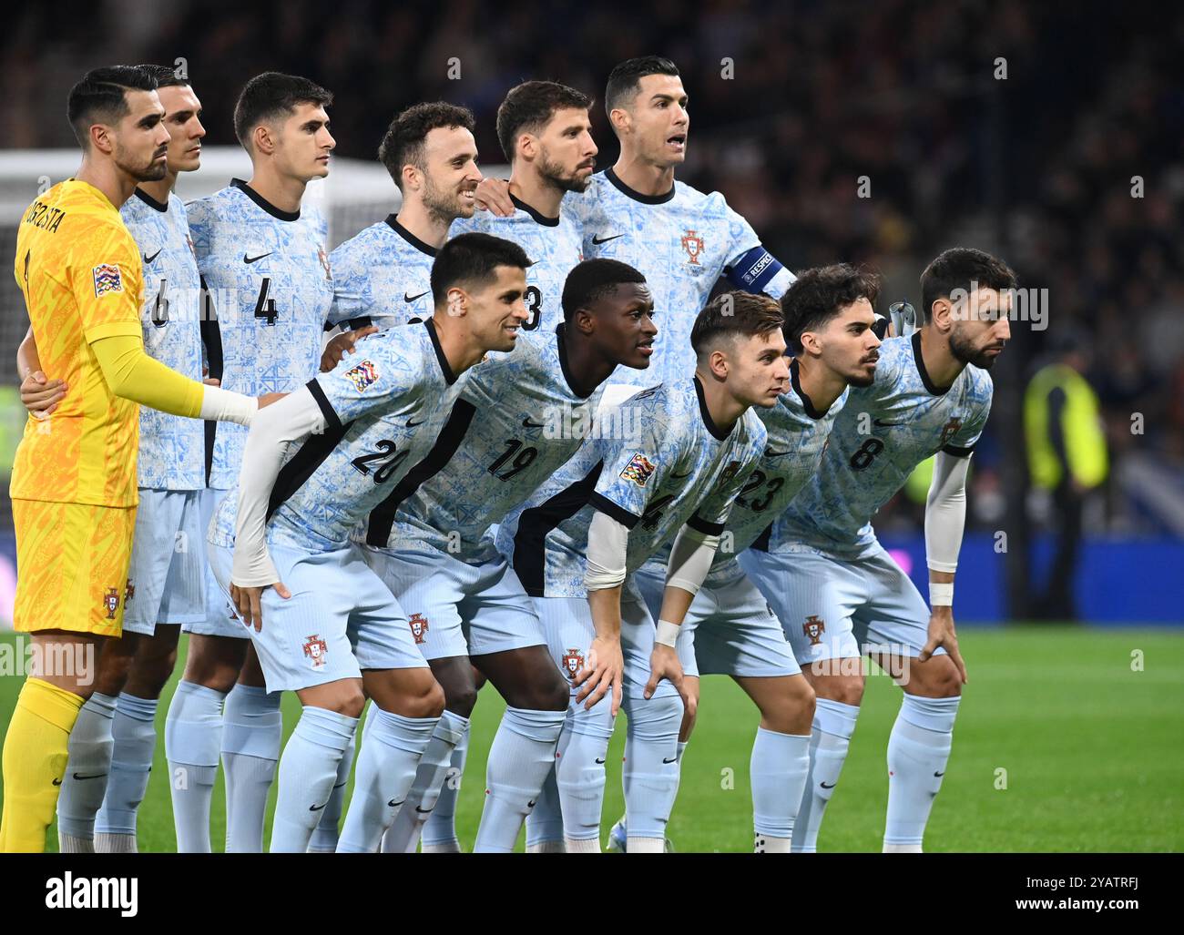 . Scozia contro Portogallo UEFA Nations League: League A, gruppo 1 15 ottobre 2024 Hampden Park, Glasgow. Scozia . UK Portugal Team vs Scotland Credit: eric mccowat/Alamy Live News Foto Stock