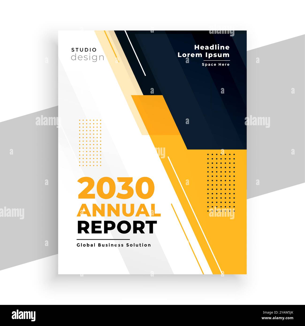 moderno modello di report annuale aziendale per il vettore di informazioni del modulo Illustrazione Vettoriale