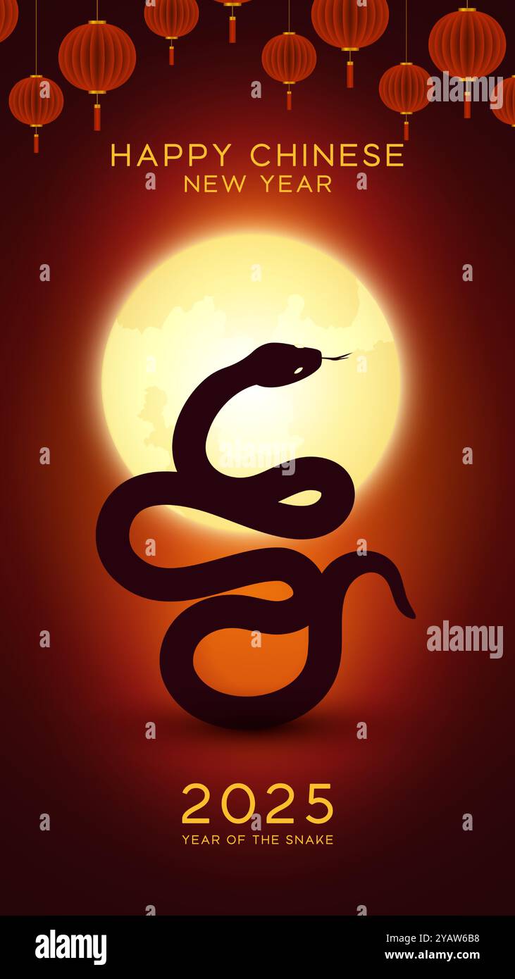 Capodanno cinese, anno del design del modello per striscioni serpenti