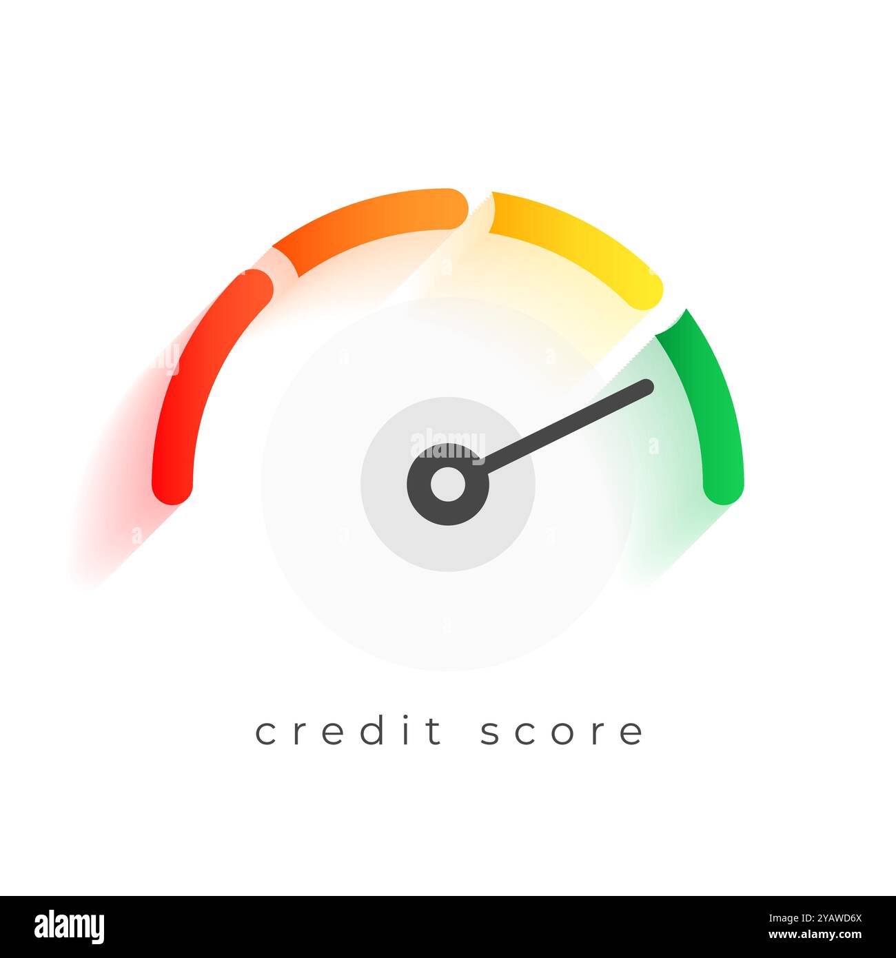 indicatore della scala del punteggio di credito per il vettore di indagine digitale Illustrazione Vettoriale