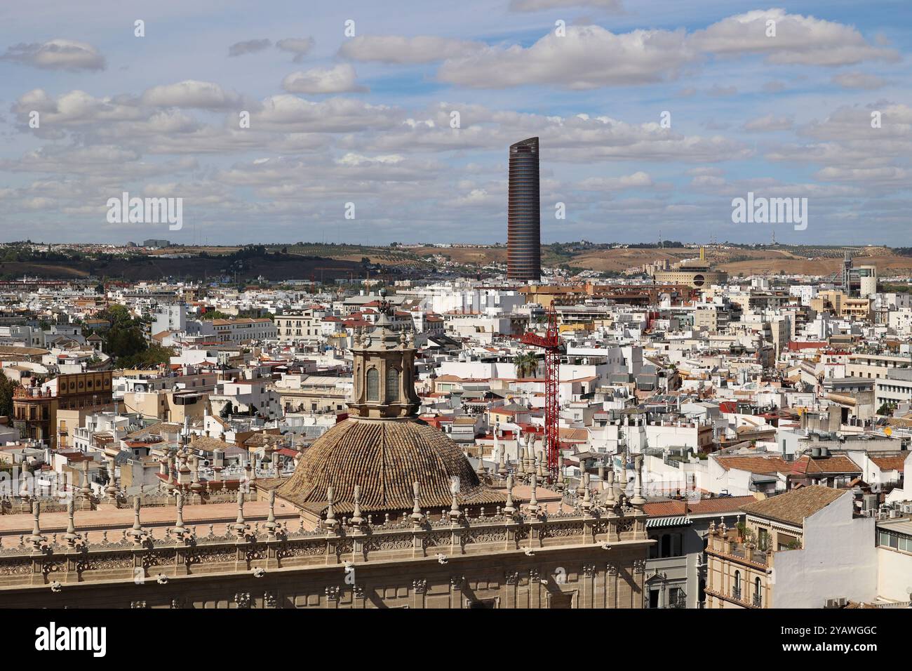 Vista su Siviglia dalla cattedrale di Siviglia, Andalusia, Spagna Foto Stock