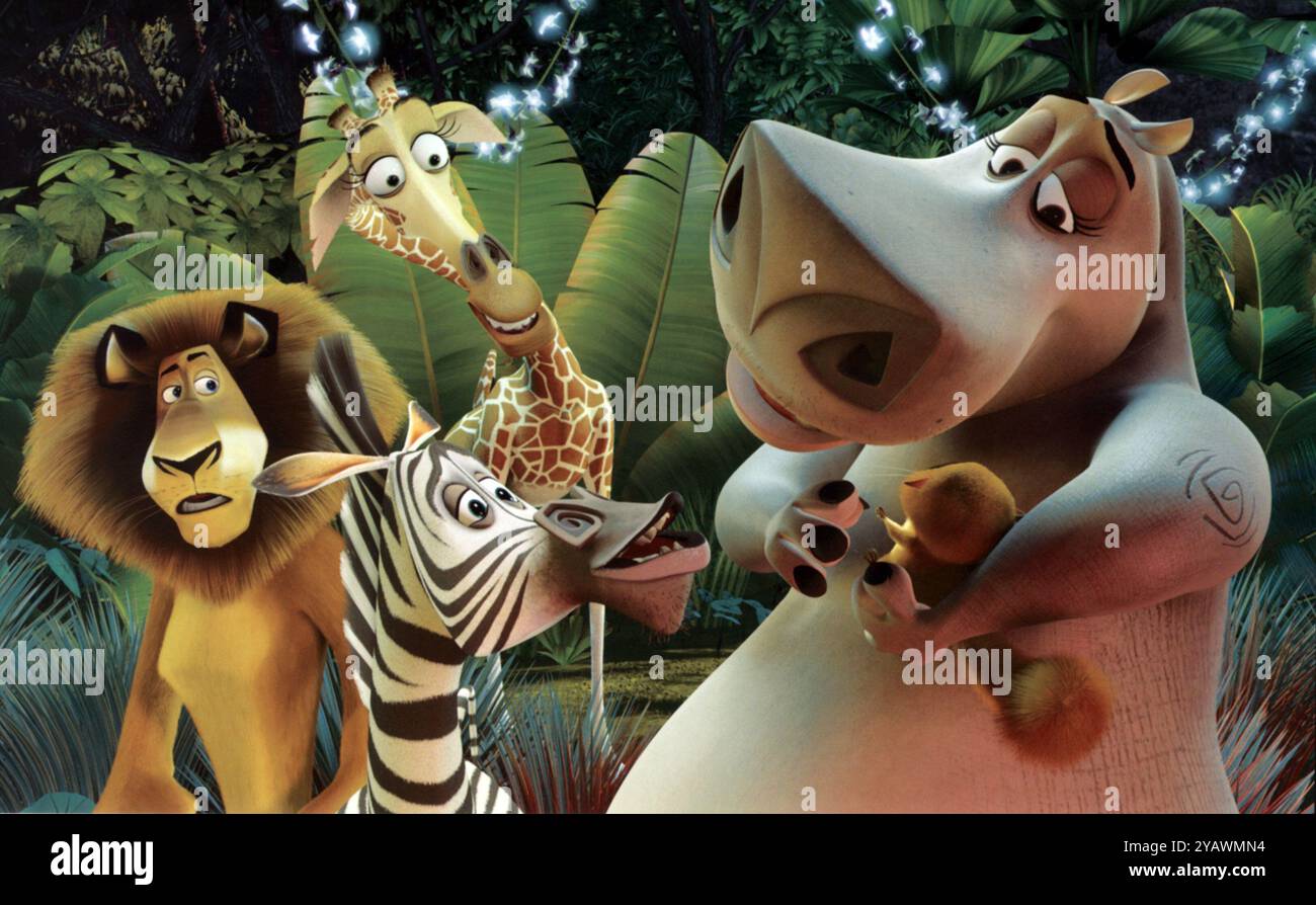 Madagascar anno: 2005 - USA registi: Eric Darnell, Tom McGrath animazione limitata all'uso editoriale. Per ulteriori informazioni sulle restrizioni, vedere didascalia. È vietato riprodurre la fotografia al di fuori del contesto della promozione del film. Deve essere accreditato alla Film Company e/o al fotografo assegnato o autorizzato da/autorizzato sul set dalla Film Company. Limitato all'uso editoriale. Photo12 non concede diritti di pubblicità alle persone rappresentate. Credito: Photo12/7e Art/DreamWorks SKG Foto Stock