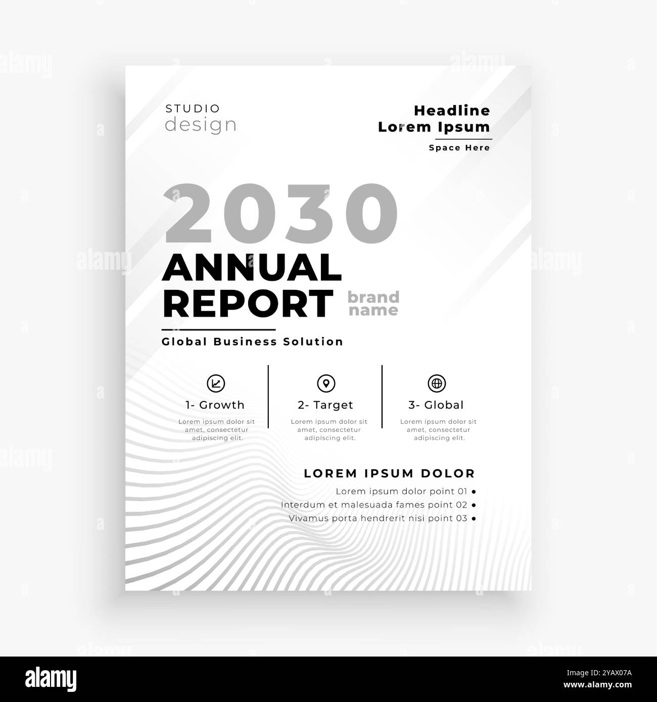 il fantastico rapporto annuale aziendale copre il vettore di progettazione del volantino Illustrazione Vettoriale