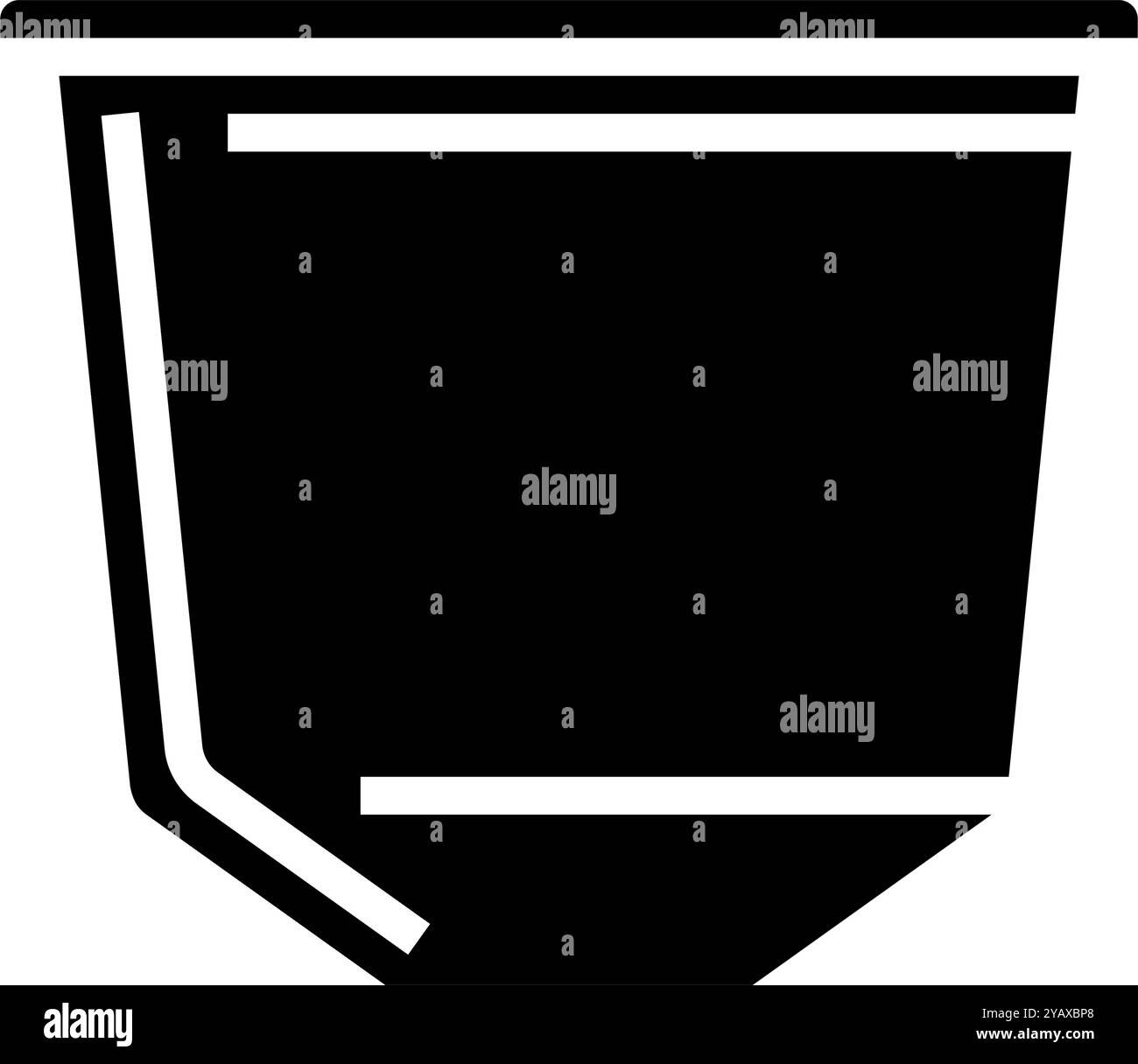 illustrazione vettoriale dell'icona del glifo della confezione in plastica della cialda di caffè Illustrazione Vettoriale