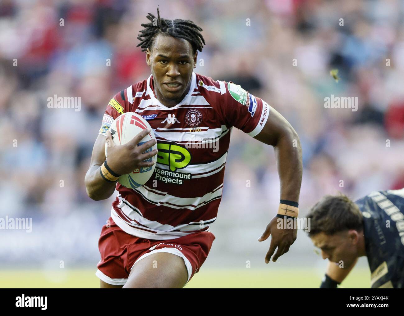 Foto del file datata 06-08-2024 di Junior Nsemba. Il duo Wigan Junior Nsemba e Liam Marshall sono i due giocatori senza tetto nominati in Inghilterra la squadra di 24 uomini dell'allenatore Shaun Wane per la prossima serie di due test contro Samoa. Data di pubblicazione: Mercoledì 16 ottobre 2024. Foto Stock