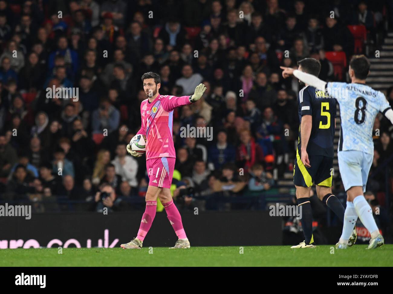 . Scozia contro Portogallo UEFA Nations League: League A, gruppo 1 15 ottobre 2024 Hampden Park, Glasgow. Scozia . Craig Gordon, portiere britannico della Scozia Foto Stock