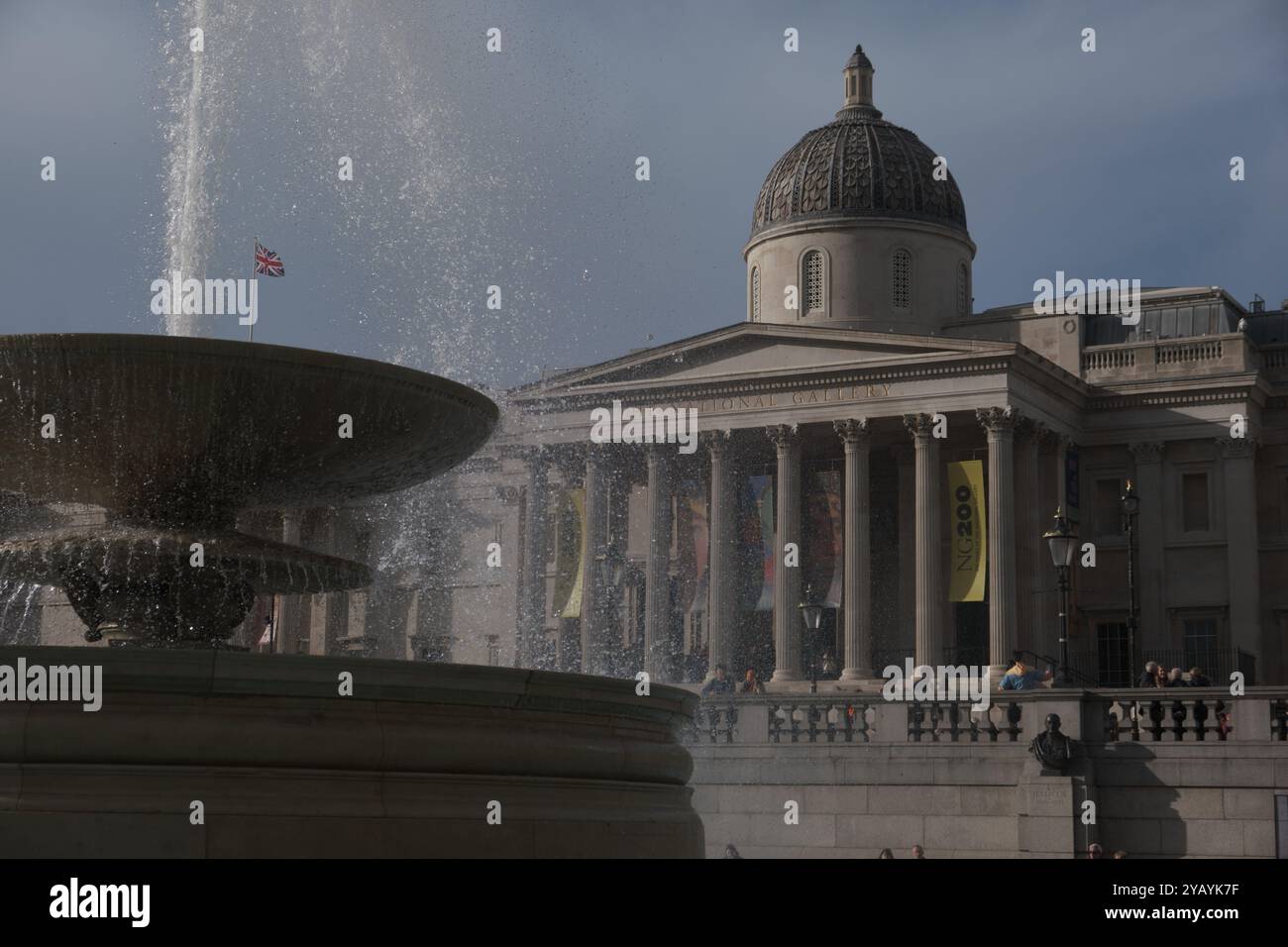 La National Gallery, Trafalgar Square, Londra Foto Stock