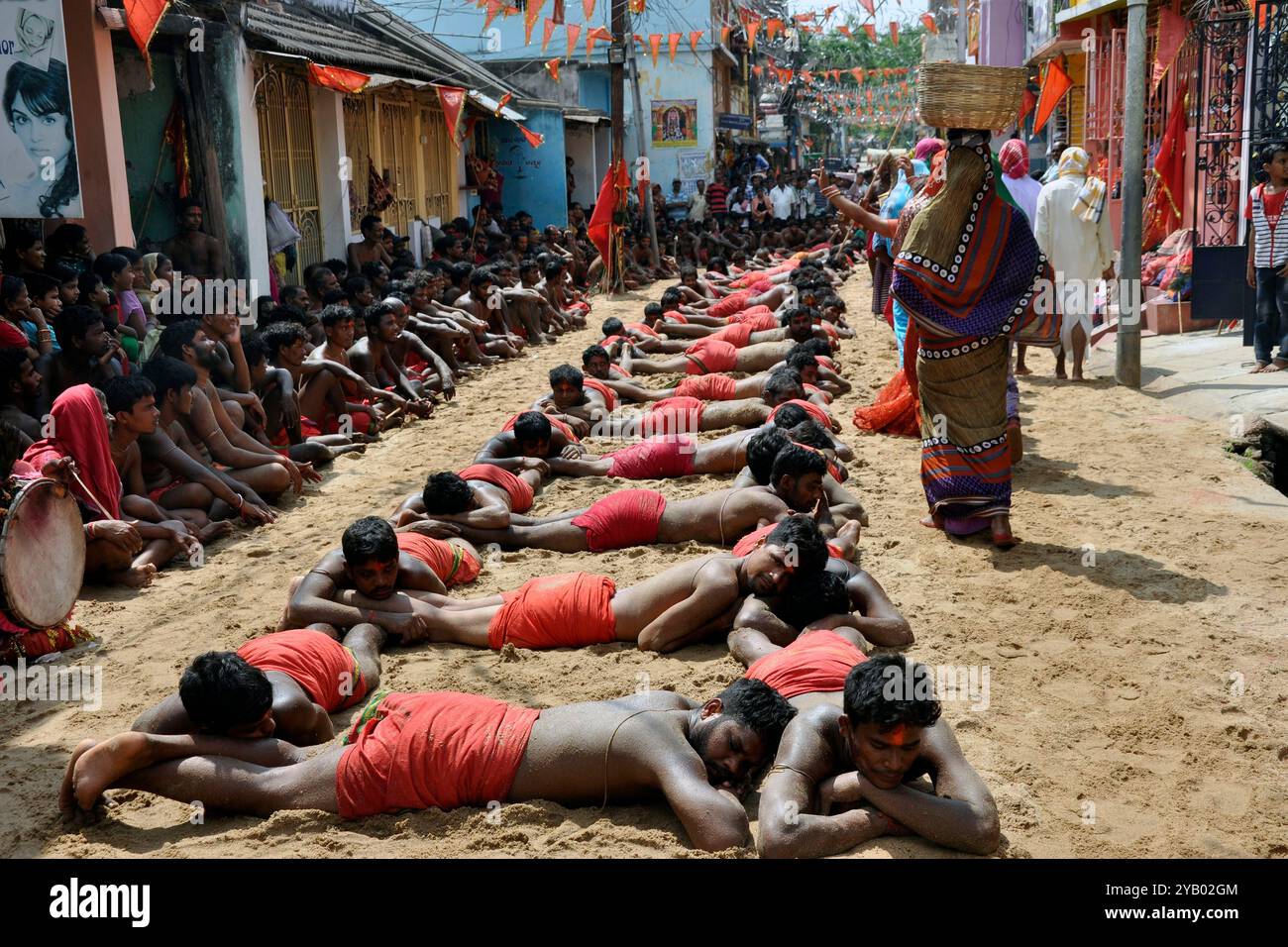 India Orissa, Ganjam district, Danda Yatra rito Foto Stock