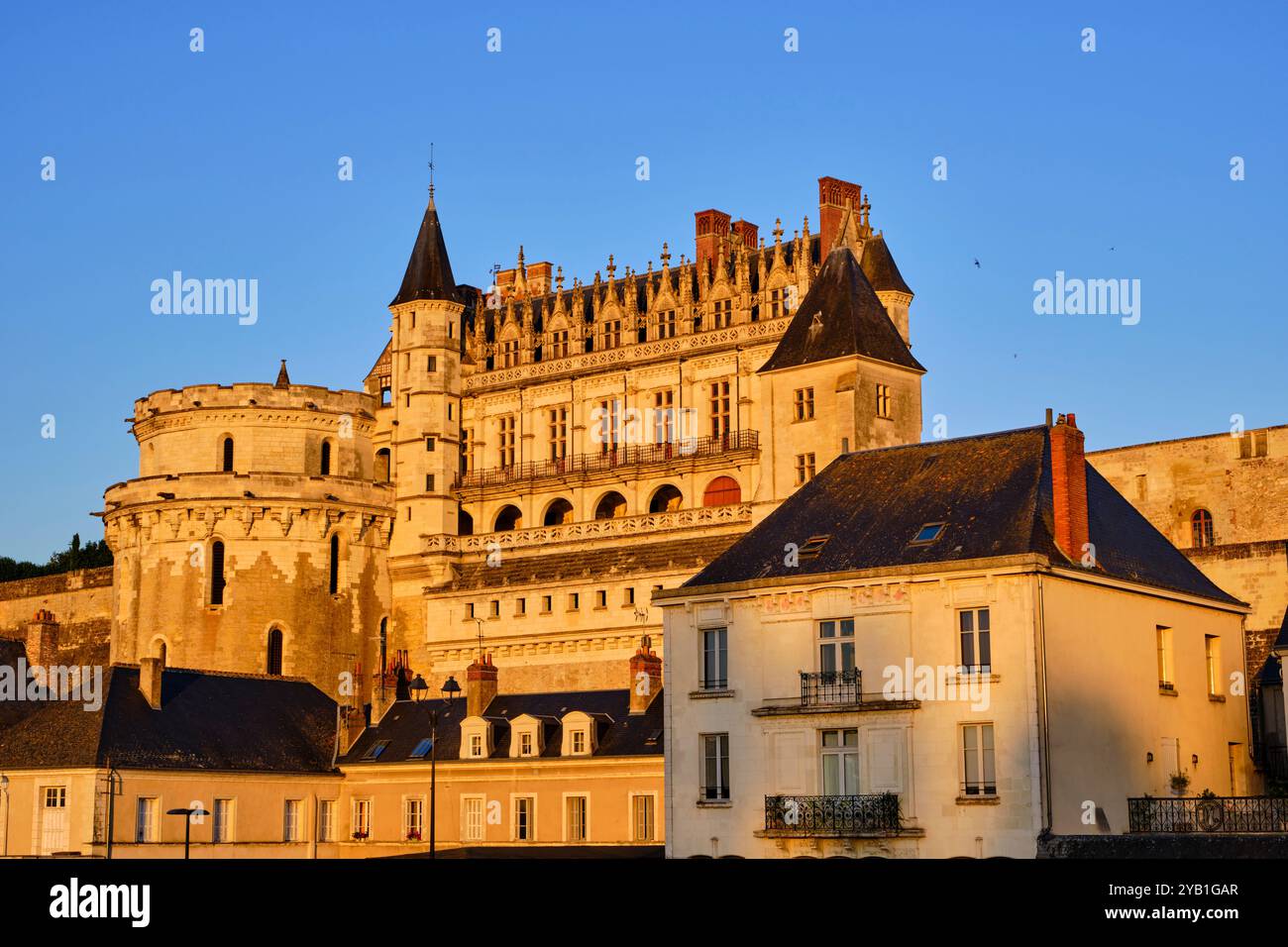 Francia, Indre-et-Loire, Amboise, Valle della Loira patrimonio mondiale dell'UNESCO, Castelli della Valle della Loira, castello reale di Amboise Foto Stock