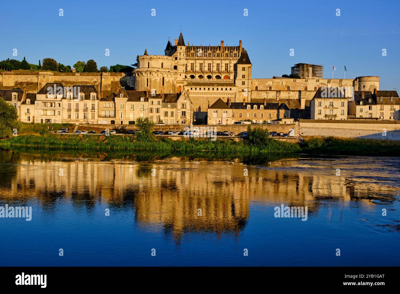 Francia, Indre-et-Loire, Amboise, Valle della Loira patrimonio mondiale dell'UNESCO, Castelli della Valle della Loira, castello reale di Amboise Foto Stock