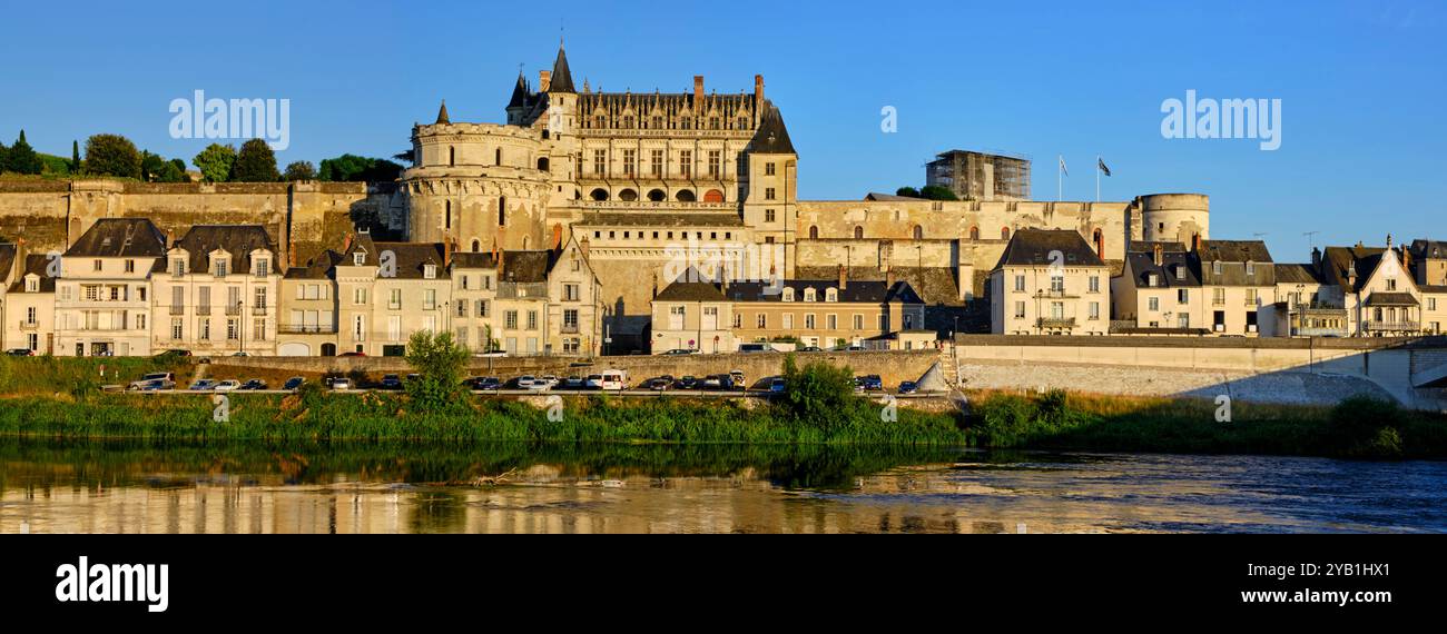 Francia, Indre-et-Loire, Amboise, Valle della Loira patrimonio mondiale dell'UNESCO, Castelli della Valle della Loira, castello reale di Amboise Foto Stock