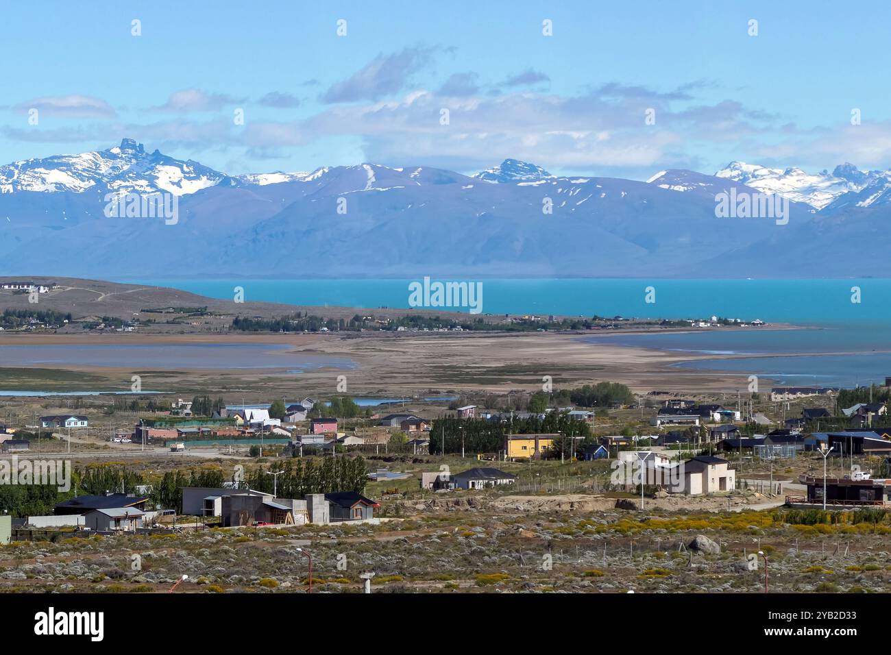 Patagonia argentina: Le Ande e il Lago Argentino vicino a El Calafate Foto Stock