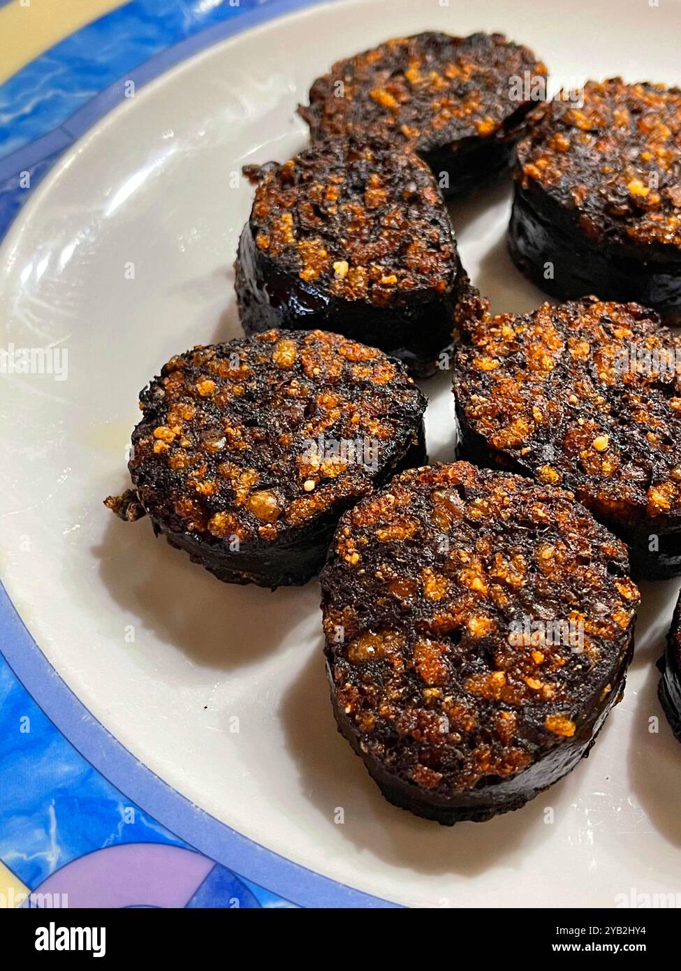 Morcilla al servizio. Burgos, Spagna. - Immagine stock catturata con smartphone