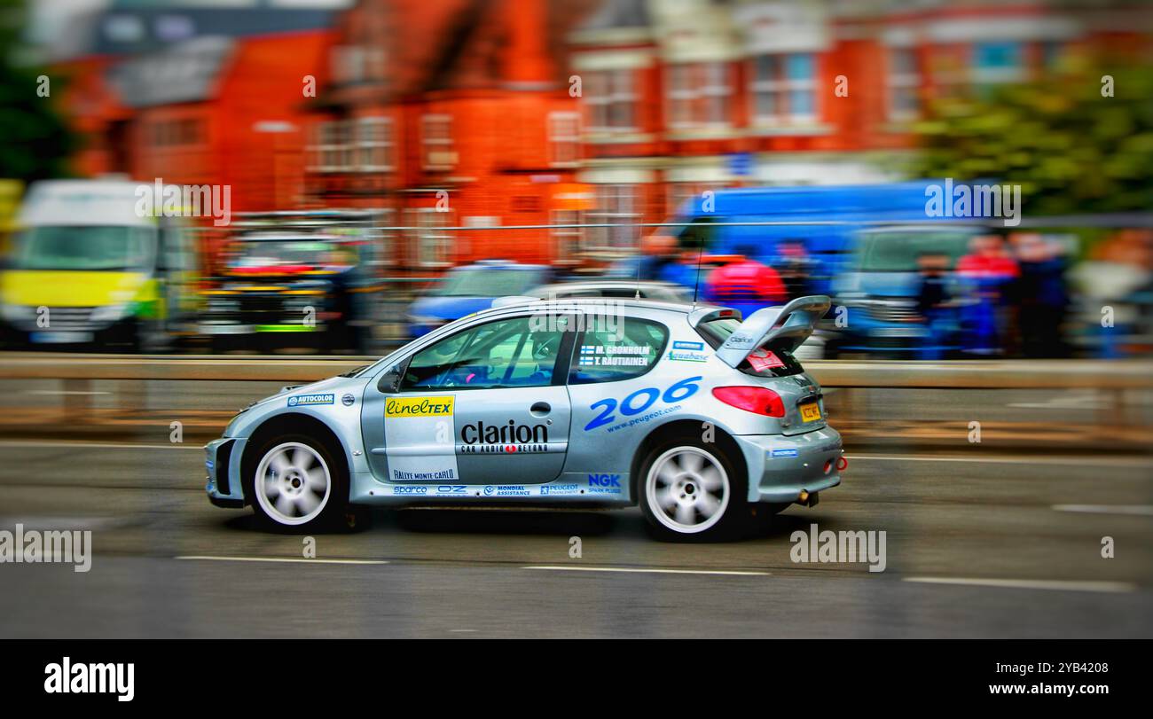 Una Peugeot 206 WRC al Coventry MotoFest Foto Stock