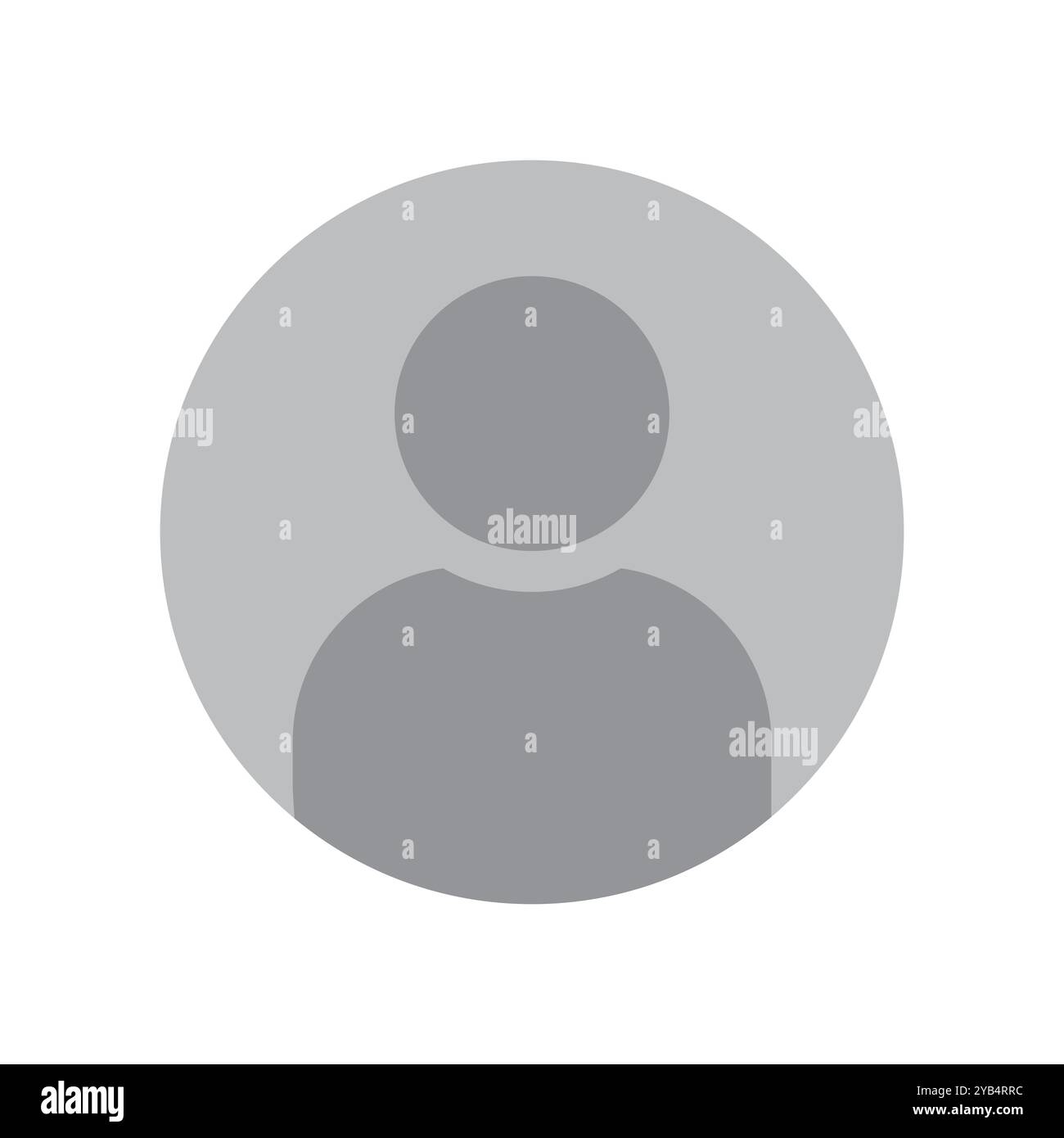 Cerchio grigio rotondo con una silhouette umana. Ombra grigio scuro sul fondo. Isolato su uno sfondo chiaro. Illustrazione Vettoriale