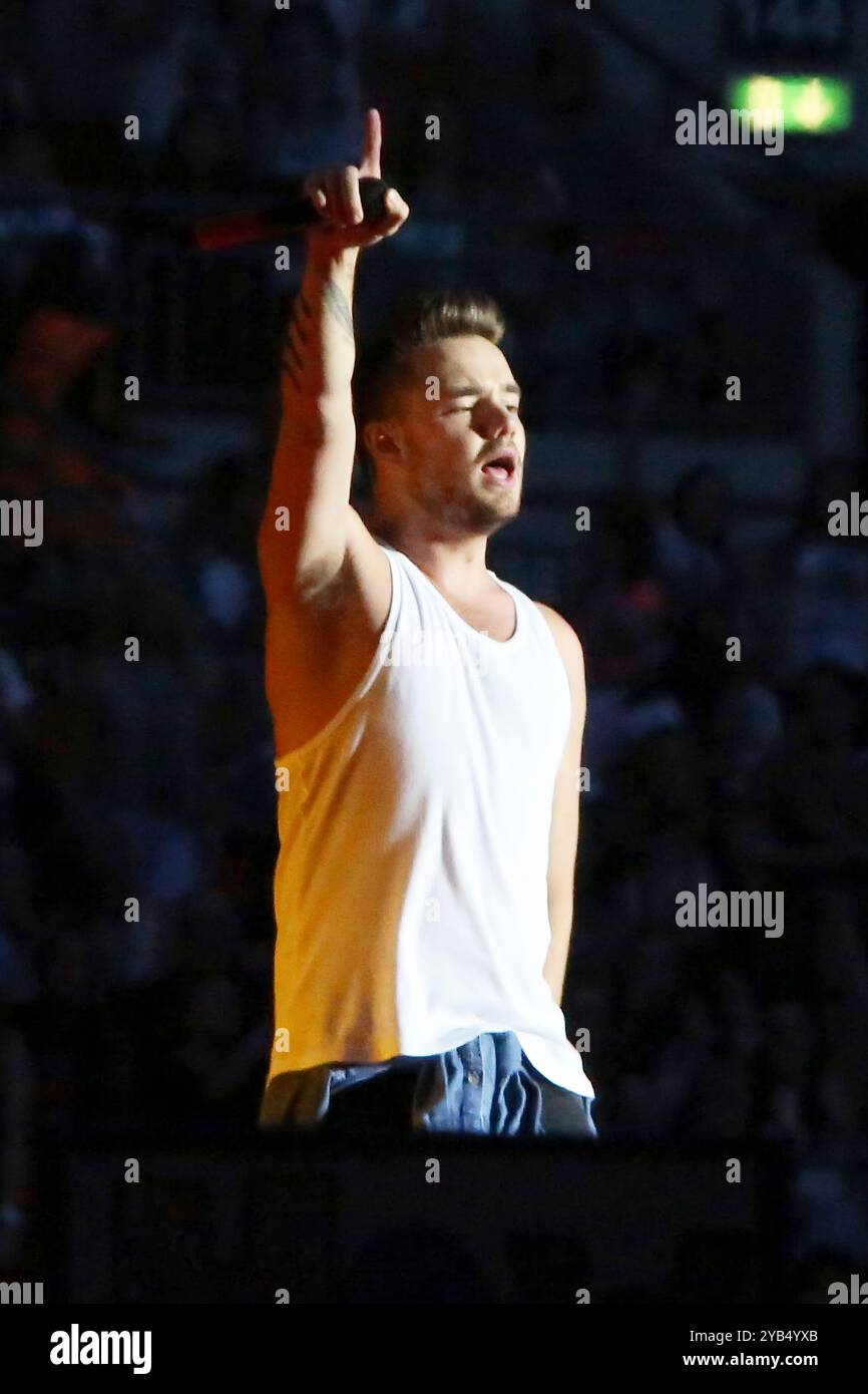 REGNO UNITO. 16 ottobre 2024. Foto del file Liam Payne una direzione dello spettacolo britannico Liam Payne è morto dopo essere caduto dal terzo piano di un hotel a Buenos Aires, secondo i funzionari locali. Aveva 31 anni. Data foto: Mercoledì 16 ottobre 2024. Credito: Glamourstock/Alamy Live News Foto Stock