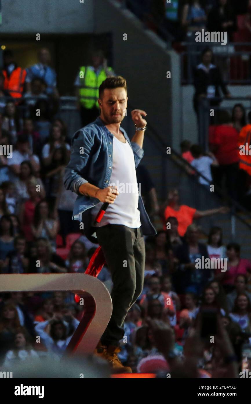 REGNO UNITO. 16 ottobre 2024. Foto del file Liam Payne una direzione dello spettacolo britannico Liam Payne è morto dopo essere caduto dal terzo piano di un hotel a Buenos Aires, secondo i funzionari locali. Aveva 31 anni. Data foto: Mercoledì 16 ottobre 2024. Credito: Glamourstock/Alamy Live News Foto Stock