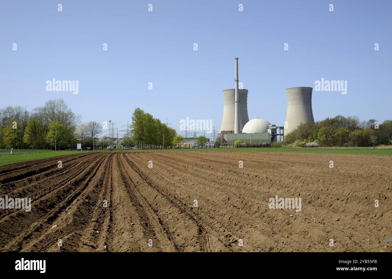 Centrale nucleare di Grafenrheinfeld Foto Stock