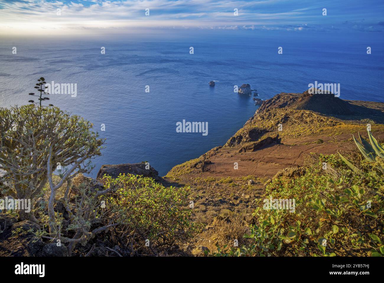 Paesaggio sul bordo della caldera di El Hierro Foto Stock