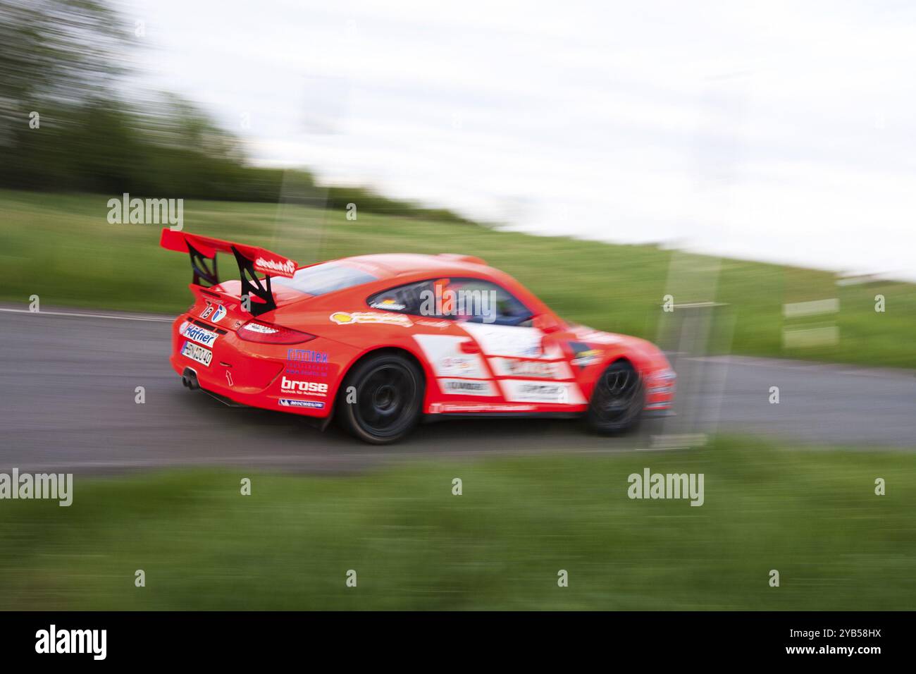 Zwickau, Germania, 10/05/2012, Olaf Dobberkau, vincitore dello scorso anno nella Porsche 911 GT3 allo shakedown per l'AVD Saxony Rally 2012, Europa Foto Stock