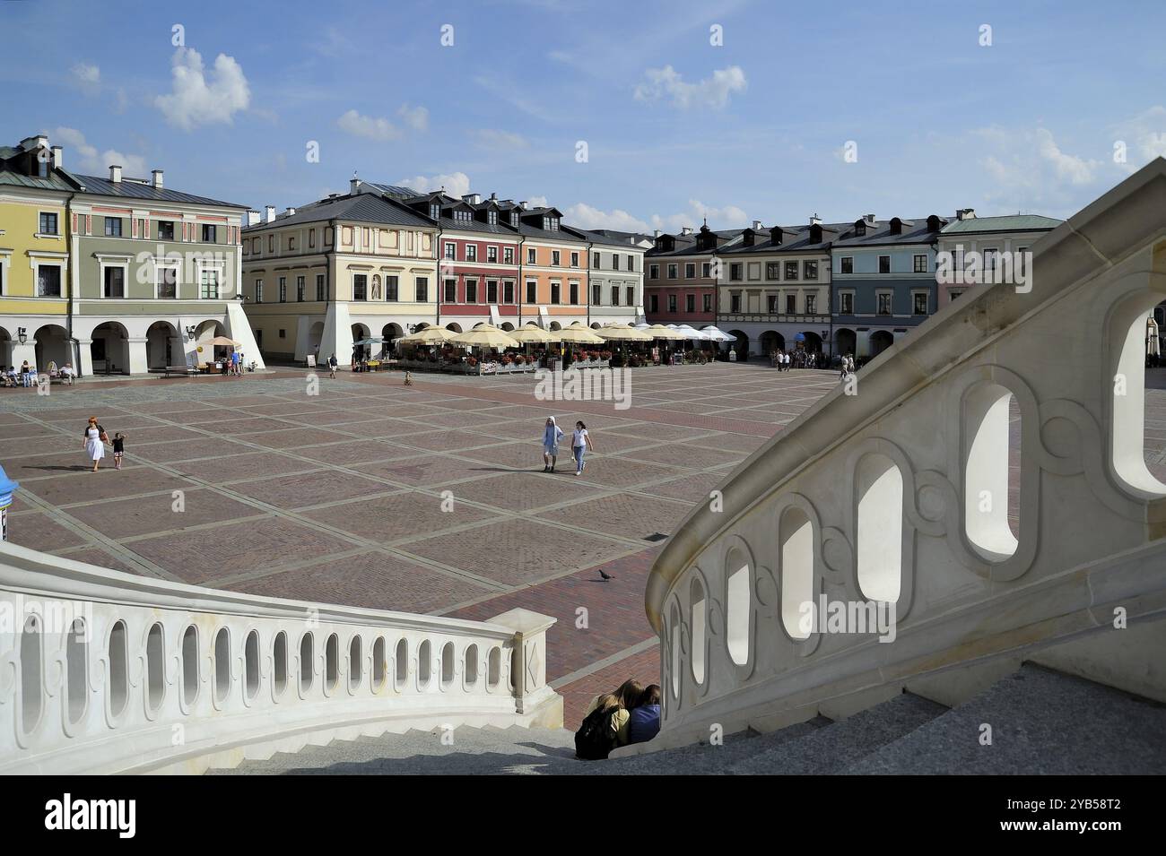 La città polacca di Zamosc è stata dichiarata patrimonio dell'umanità dall'UNESCO dal 1993 ed è classificata al decimo posto al mondo Foto Stock